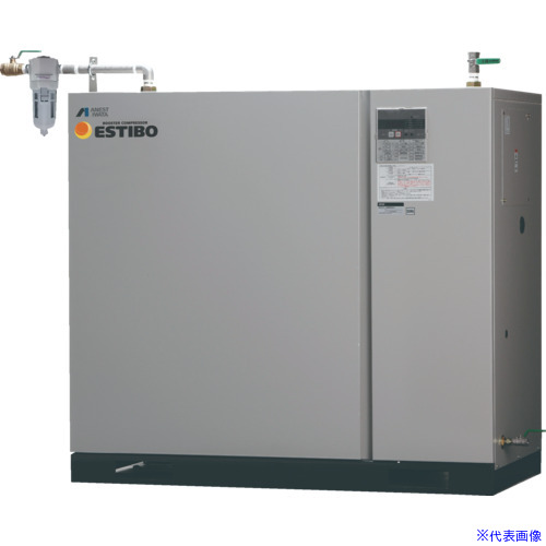 ■アネスト岩田 ブースターコンプレッサ(オイル式) 5.5KW 50HZ CLBS55E30M5(6994794)[法人限定][直送元]