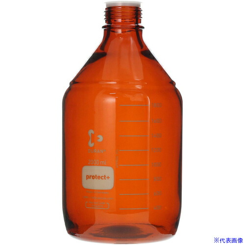 ■SIBATA プロテクトプラスコートねじ口びん 茶かっ色 びんのみ 2000mL 6入 0175902000A(7006614)[送料別途お見積り][法人限定][掲外取寄]