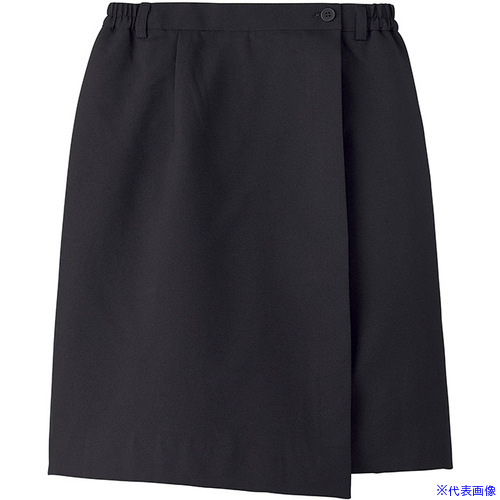 ■サンペックス ラップキュロット ボトムス レディース ユニフォーム ブラック 7 BS384607(7008316)[送料別途お見積り][法人限定][掲外取寄]