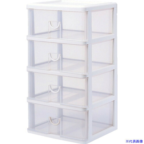 ■SANKO pla 衣装ケース 414762 エルピスクローゼット NO400 ホワイト 500×441×899 414762(7237042)[送料別途お見積り][法人限定][掲外取寄]