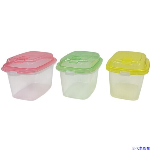■SANKO pla 食品保存容器 200907 エブリーパック 長方型 エア弁付きNo2D 3P カラフル 176×110×105 200907(7238591)×48[送料別途お見積り][法人限定][掲外取寄] 19,541円