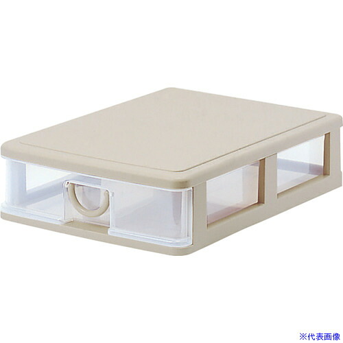 ■SANKO pla 衣装ケース 414472 エルピスクローゼット EWL－1 ソフトベージュ 403×554×135 414472(7238597)×10[送料別途お見積り][法人限定][掲外取寄]