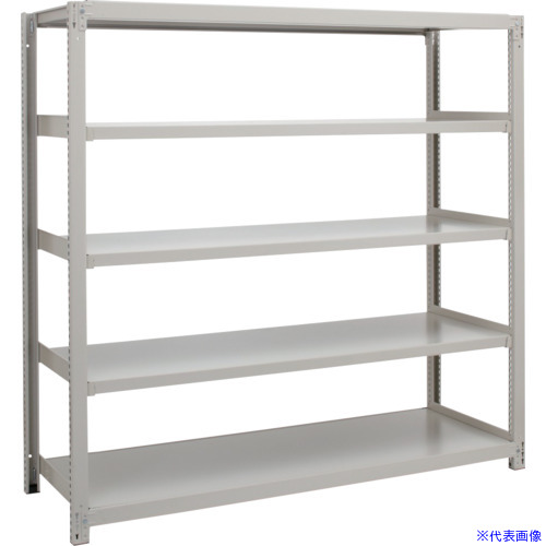 ■OS スチール物品棚 中量物品棚(500kgタイプ) アイボリー 1800&times;900&times;900 連結 V56355R(7291285)[法人限定][外直送元]｜セミプロＤＩＹ店ファースト