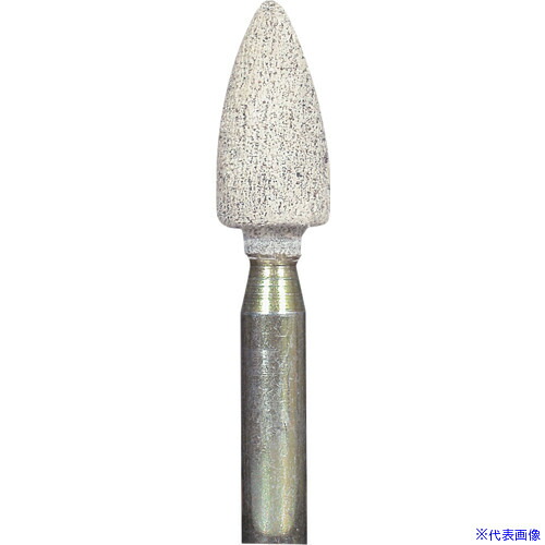 ■NRS 軸付砥石 コットンポインター 外径9.5×幅19.1×軸径6mm 砥粒A A52 #180 H(ハード) 5本入 CPTA52A180H(7304030)×5[法人・事業所限定][外直送元]