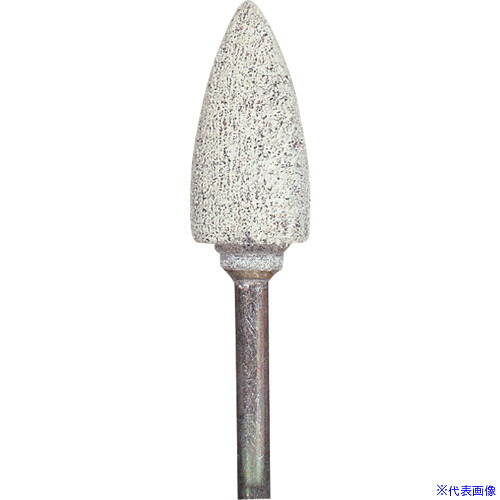 ■NRS 軸付砥石 コットンポインター 外径9.5×幅19.1×軸径3mm 砥粒A B52 #80 H(ハード) 10本入 CPTB52A80H(7304871)×10