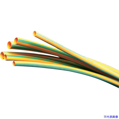 ■PANDUIT 熱収縮チュ&minus;ブ イエローグリーン (5本入) HSTT10048545(7313411)｜セミプロＤＩＹ店ファースト