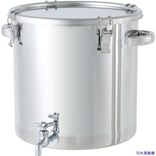 ■MONOVATE ステンレスタンク ストレート密閉タンク(蛇口付) 25L CTHW33(7515979)[法人限定][直送元]