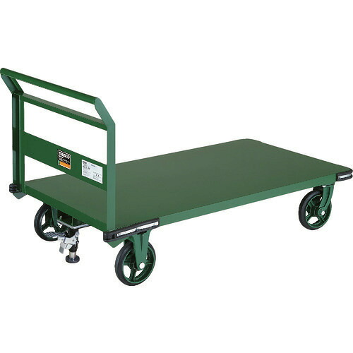 ■TRUSCO 鋼鉄製運搬車 1400X750 Φ200鋳物車輪 Lストッパー付 OH1LSS(7680686)[法人限定][直送元]