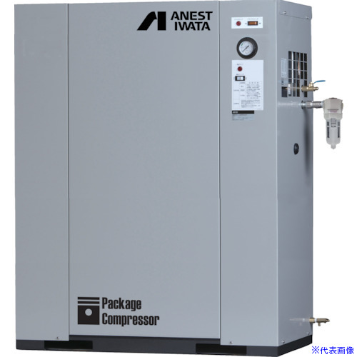 ■アネスト岩田 レシプロコンプレッサー(給油式) パッケージコンプレッサ D付 2.2KW 50Hz 吐出圧力0.7～0.85MPa CLP22EF8.5DM5(7695144)[法人限定][直送元]｜セミプロＤＩＹ店ファースト