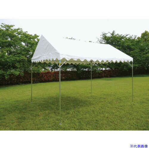 ■KOK 集会用テント らくらくテント W3.55XD2.67XH2.80 天幕色 白 RT1.5X2W(7812221)[送料別途お見積り][法人限定][直送]