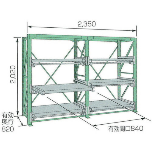 ■KDS スライドラックSSR10－2009－3FTR SSR1020093FTR(8050898)[送料別途お見積り][法人限定][直送]