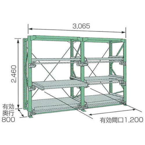 ■KDS スライドラックSSR20－2512－3HTR SSR2025123HTR(8050924)[送料別途お見積り][法人限定][直送]