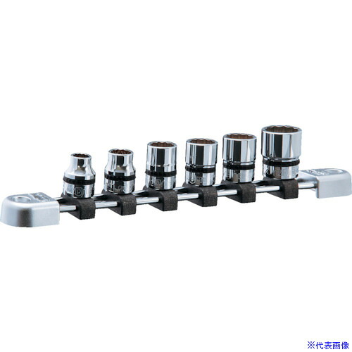 ■ネプロス 9.5sq.ソケットセット(6コ組) 差込数9.5mm ソケット内容8、10、12、13、14、17mm 12角 NTB306WA(8070547)