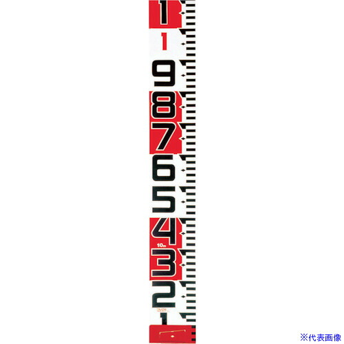 ■タジマ シムロンロッド－150 長さ10m 1mアカシロ仕様 紙箱 SYR10TK(8134655)