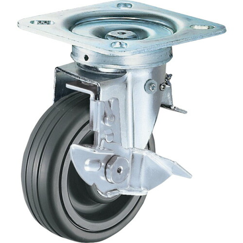 ■ハンマー スイッチキャスター ゴム車輪(ナイロンホイール・ベアリング)150mm SP付 419F0SCHR150(8140959)[送料別途お見積り][法人限定][掲外取寄]