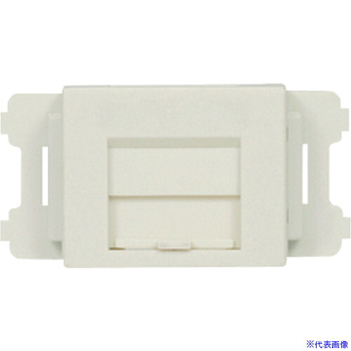 ■PANDUIT JISプレート用シャッター付きアダプタ 白 (10個入) CMAOSSMWX(8146584)