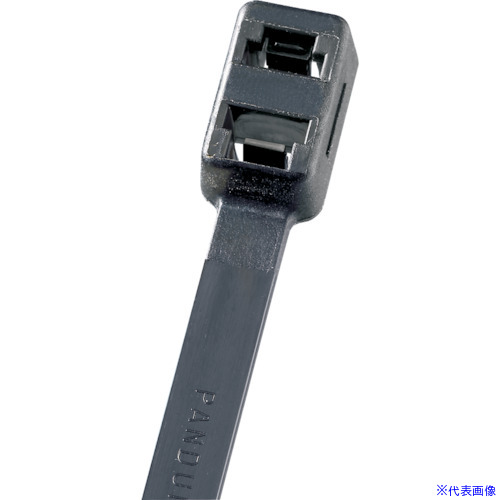 ■PANDUIT ダブルループ結束バンド 耐熱性黒 4.8×376×1.3 (1000本入) PLB4SM30(8180375)