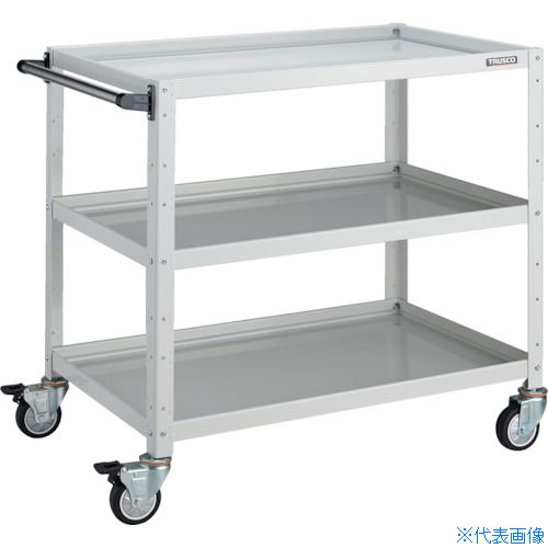 ■TRUSCO ツールワゴン バーディワゴン 900X600XH880 ウレタン車輪 ホワイト BDW993UW(8183767)