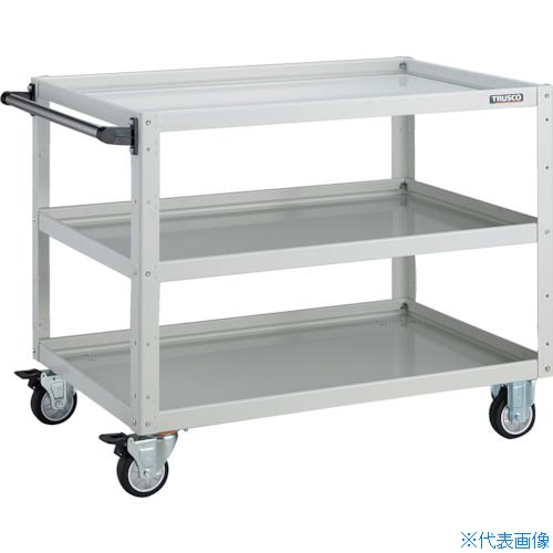 ■TRUSCO ツールワゴン イーグルワゴン 900X600XH740 ウレタン車輪 ホワイト EGW793UW(8183783)