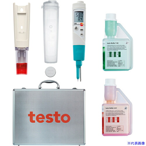 ■TESTO pH計 testo 206&minus;2セット 食品用電極一体型 TESTO2062SET(8193714)[送料別途お見積り][法人限定][掲外取寄]｜セミプロＤＩＹ店ファースト
