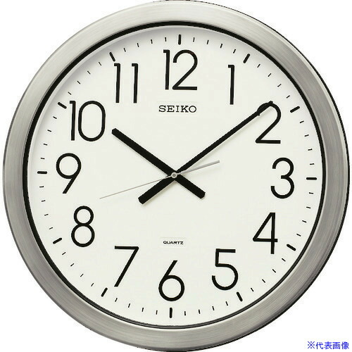 ■SEIKO クオーツ掛時計 防湿・防塵型オフィスクロック 直径444×44 金属枠 KH407S(8275567)