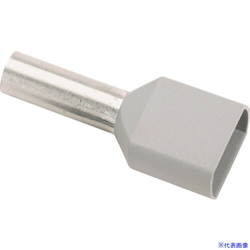 ■PANDUIT 絶縁付きフェルール端子 ツインワイヤー用 グレー 500個入り FTD76－10－D FTD7610D(8278726)[送料別途お見積り][法人限定][掲外取寄]