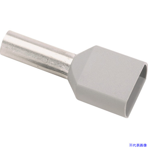 ■PANDUIT 絶縁付きフェルール端子 ツインワイヤー用 グレー 500個入り FTD76－8－D FTD768D(8278727)[送料別途お見積り][法人限定][掲外取寄]