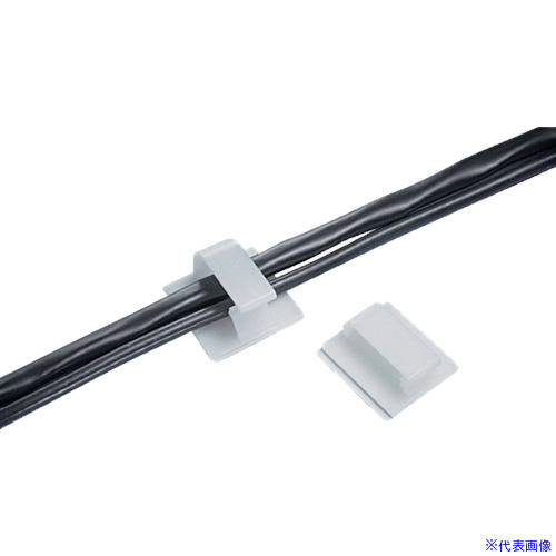 ■PANDUIT 固定具 コードクリップ ゴム系粘着テープ付き ナチュラル50個入 BEC38AL(8281403)|セミプロDIY店ファースト