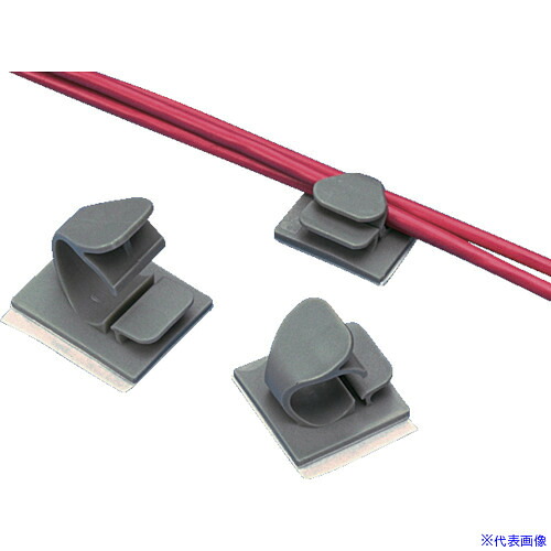 ■PANDUIT コードクリップ 粘着テープ付き テレホングレー (100個入) LWC75AC14(8281550)[送料別途お見積り][法人限定][メーカー取寄]