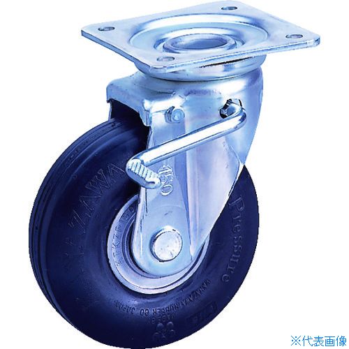 ■カナツー ゼロプレッシャータイヤ 自在金具S付 許容荷重70kgf 車輪径D156mm ZPOS6X2.00MSBK(8287552)