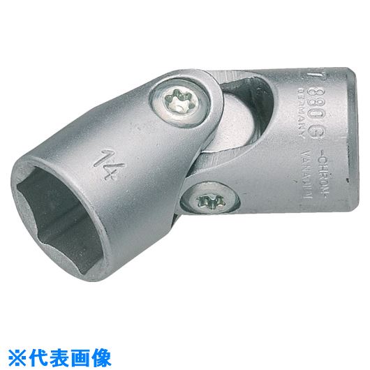 ■HAZET フレキシブルソケット(差込角9.5mm) 対辺寸法17mm 880G17(8288529)[送料別途お見積り][法人限定][掲外取寄]