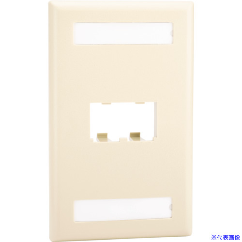 ■PANDUIT フェースプレート 2ポート用 アイボリー CFPL2EIY(8291235)×10[送料別途お見積り][法人限定][掲外取寄]