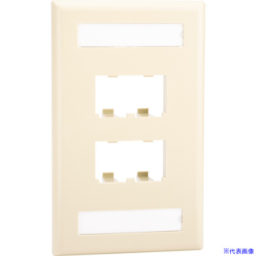 ■PANDUIT フェースプレート 4ポート用 アイボリー CFPL4EIY(8291239)×10[送料別途お見積り][法人限定][掲外取寄]