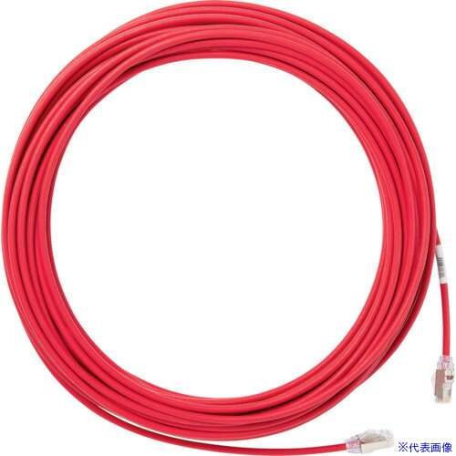 ■PANDUIT カテゴリ6A細径シールドパッチコード 20m 赤 STP28X20MRD(8291309)