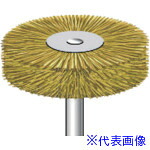■ナカニシ 真鍮ワイヤーブラシ特厚 5本入 ホイール型 φ25&times;6&times;軸φ3 線φ0.15 50467(8314859)｜セミプロＤＩＹ店ファースト