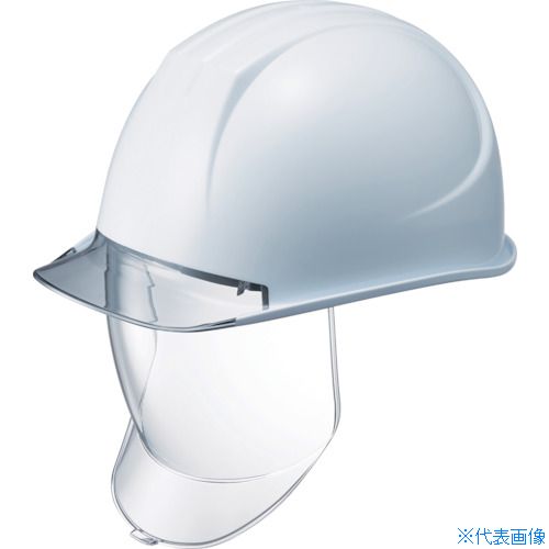 ■タニザワ 特大型ヘルメット ST#162VL－SD(EPA－L) 大型シールド面付 溝付 透明ひさし付 162VLSDV2W3J(8363965)