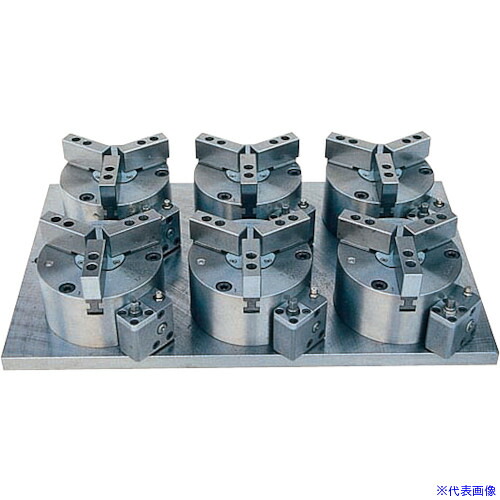 ■Victor ジグチャック TV04 4インチ 3爪 6連マルチプレート仕様 TV046P(8377871)[法人限定][外直送元]