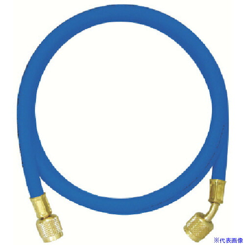 ■Asada R410A用チャージングホースプラス2 244cm 青 Y21528(8521129)[送料別途お見積り][法人限定][掲外取寄]