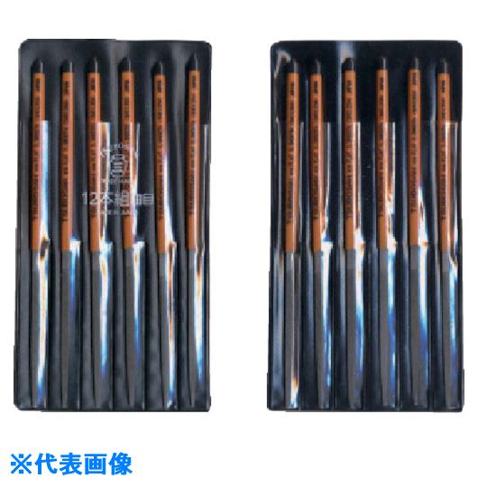 ■ツボサン 組ヤスリ 12本組 先細 油目 SH01204(8528749)[送料別途お見積り][法人限定][掲外取寄]
