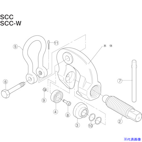 ■スーパー スクリューカムクランプ(SCC)用シャックル SCH0.5(8550733)｜セミプロＤＩＹ店ファースト