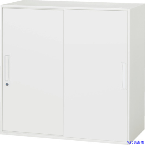 ■DAISHIN 壁面収納庫 引戸型 上下兼用D400 ホワイト V94009S(8569713)[法人限定][外直送元]