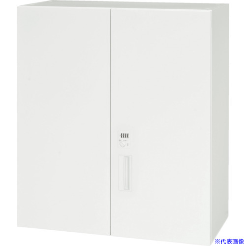 ■DAISHIN 壁面収納庫 窓付き両開き型 上置き専用D450 ホワイト V94510HD(8569790)[法人限定][外直送元]