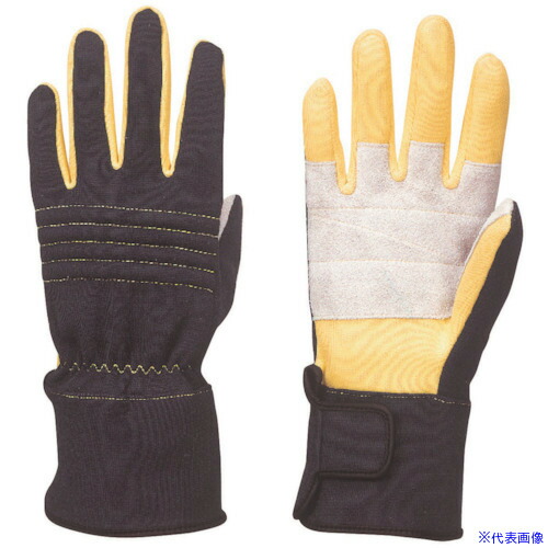 ■トワロン 耐切創手袋 ケブラーKC－30 消防用セラミックレザー手袋 ネイビー LL KC30NLL(8575224)[送料別途お見積り][法人限定][掲外取寄]