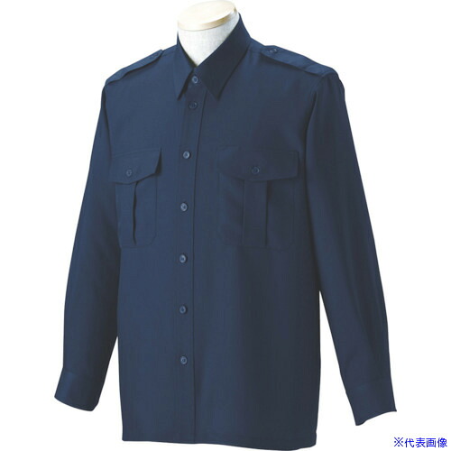 ■XEBEC 無地長袖シャツ18302－10－L コン 1830210L(8603440)[送料別途お見積り][法人限定][掲外取寄]