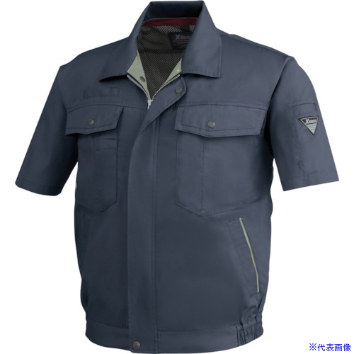 ■XEBEC 半袖ブルゾン1271－25－3L チャコールグレー 1271253L(8610560)[送料別途お見積り][法人限定][掲外取寄]