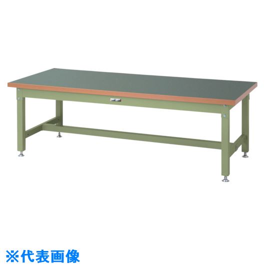 ■ヤマテック 重量作業台 ワークテーブル スーパータイプ 塩ビシート天板 W1500&times;D750&times;H600mm ヤマテックグリーン SSRL1575GG(8683365)[法人限定][外直送元]｜セミプロＤＩＹ店ファースト