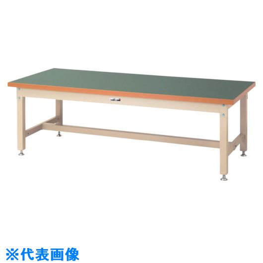 ■ヤマテック 重量作業台 ワークテーブル スーパータイプ 塩ビシート天板 W1500&times;D750&times;H600mm グリーン/ヤマテックアイボリー SSRL1575GI(8683366)[法人限定][外直送元]｜セミプロＤＩＹ店ファースト
