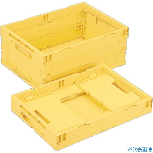 ■RISU CB型折りたたみコンテナー 109251 CB－S41A 黄 CBS41A(Y)(8686868)[送料別途お見積り][法人限定][直送]