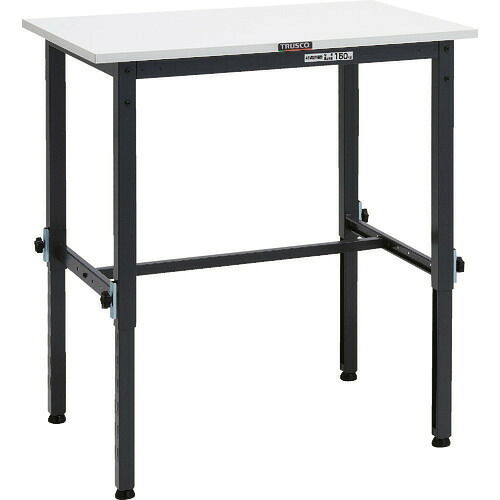 ■TRUSCO 軽荷重作業台高さ調節式(150kg)AEM型 900X750XH650～950 基本タイプ ダークグレー色 AEM0975DG(8688626)[法人限定][直送元]