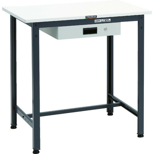 ■TRUSCO 軽荷重立作業台(300kg)HAE型 900X600XH900 薄型1段引出付 ダークグレー色 HAE0960UDK1DG(8688654)[法人限定][直送元]